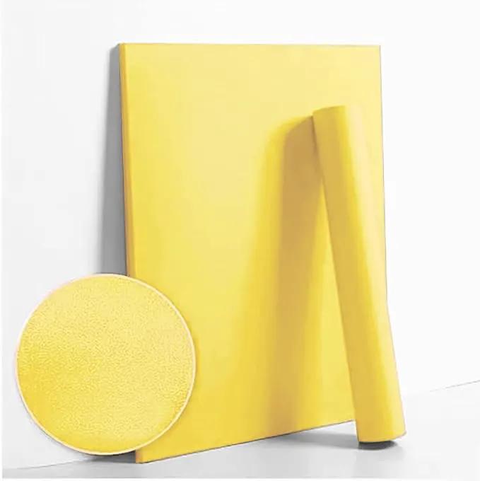 Dimoon 118''x17.7'' Yellow Peel and Stick Wallpaper Contact Paper Modern Self Adhesive Wall Paper Removable Renter Friendly Textured Solid Color Shelf Cabinet Vinyl Roll (118''x17.7'',Yellow) by GreenHaven Gardens