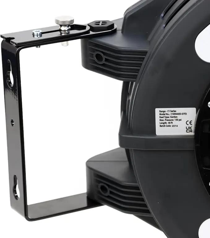 Macnaught C1 Series Retractable Garden Hose Reel, 40 Ft Water Hose Reel Heavy Duty Retractable Hose with Metal 180° Swivel Rotation Bracket for Wall Mount - Gray by GreenHaven Gardens