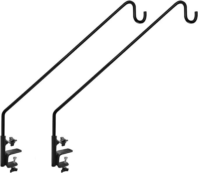 MIXXIDEA 2 Packs Heavy Duty Deck Rail Pole Deck Hook, Extensible and Adjustable Deck Hook for Hanging Bird Feeder, Plants, Suet Baskets,Wind Chimes,Lanterns by GreenHaven Gardens