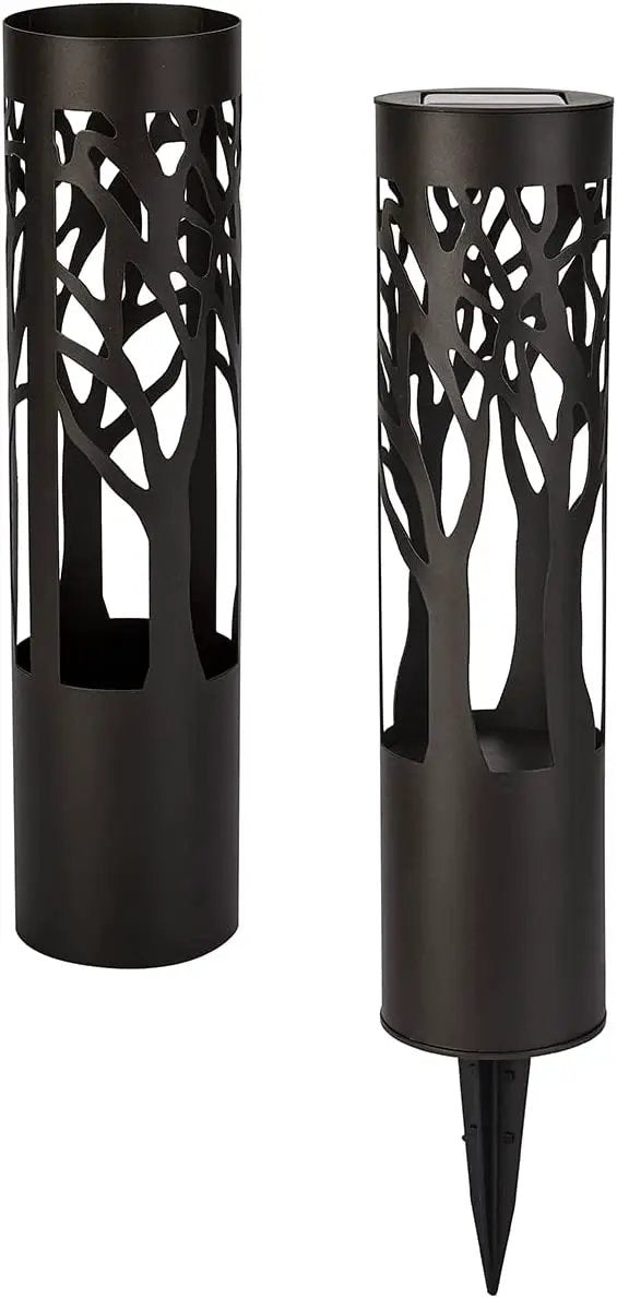 SmartYard 10-Lumen Solar Bollard Light with Tree Design LED 2-Pack by Outdoor Solar Outlet