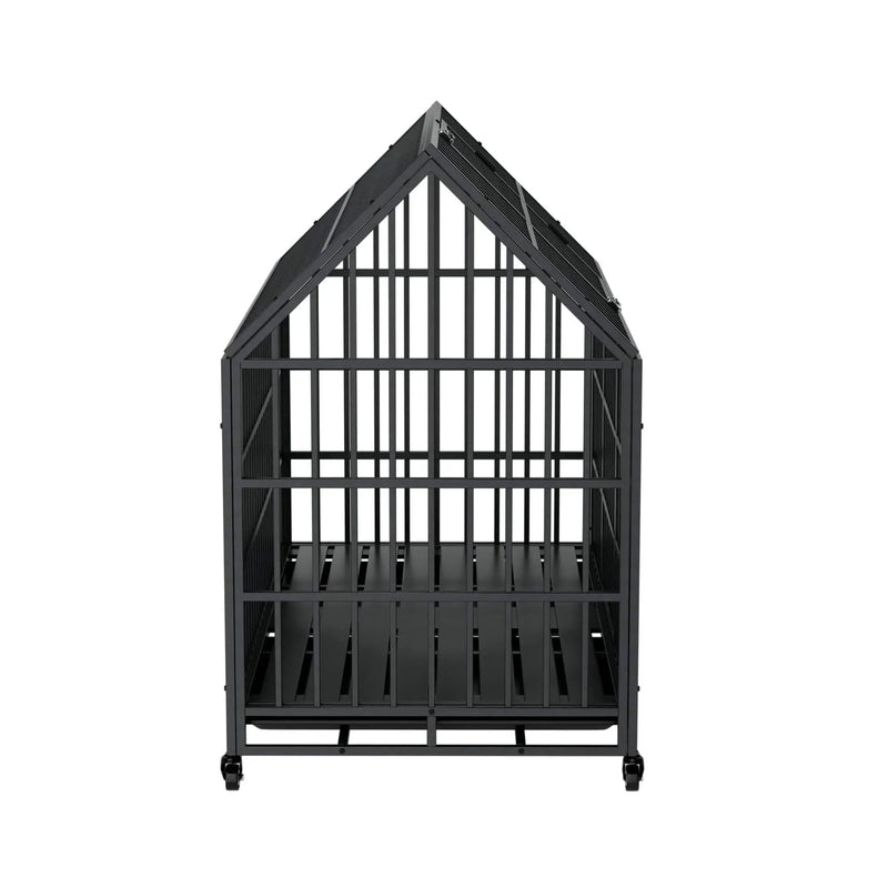 52-Inch Heavy-Duty Dog Crate With Roof Top Escape Proof Design (SAK90267) by SAKSBY WHOLESALE