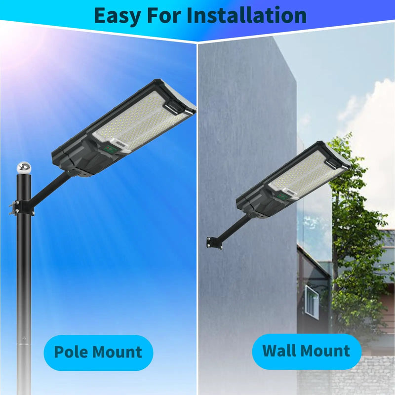 5200W Solar Street Lights Outdoor, Waterproof Commercial Dusk to Dawn, 200000LM Solar Flood Lights Outdoor Motion Sensor by Outdoor Solar Outlet