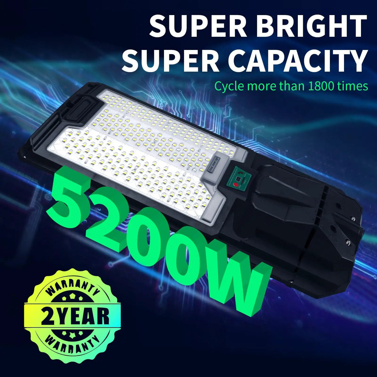5200W Solar Street Lights Outdoor, Waterproof Commercial Dusk to Dawn, 200000LM Solar Flood Lights Outdoor Motion Sensor by Outdoor Solar Outlet