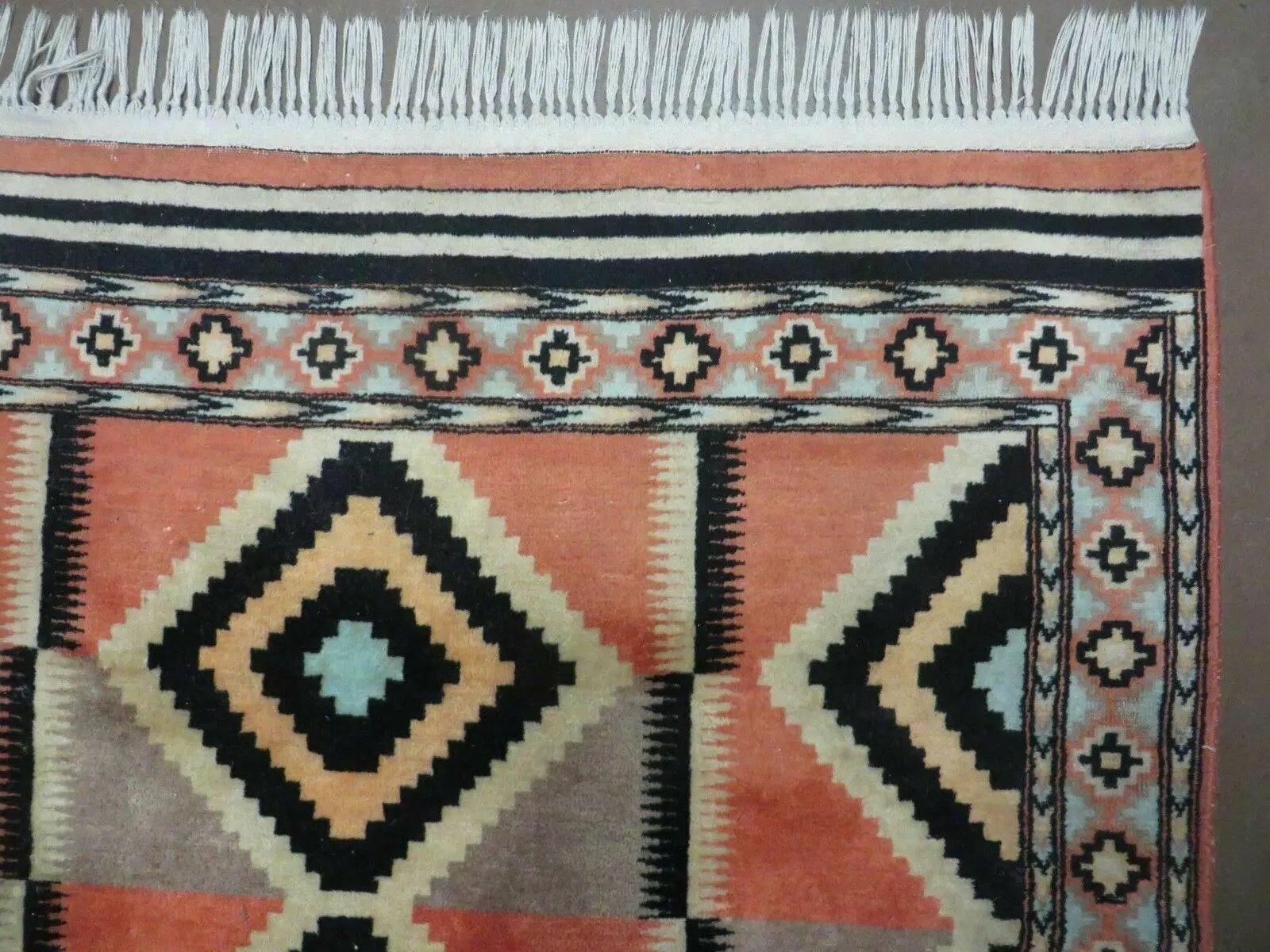 4' X 6' Vintage Handmade Turkish Melas Oushak Wool Rug Carpet Mehrab Red Nice by Jewel Rugs