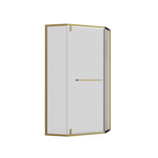 Goodyo - Neo-Angle Frameless Shower Door - Gold