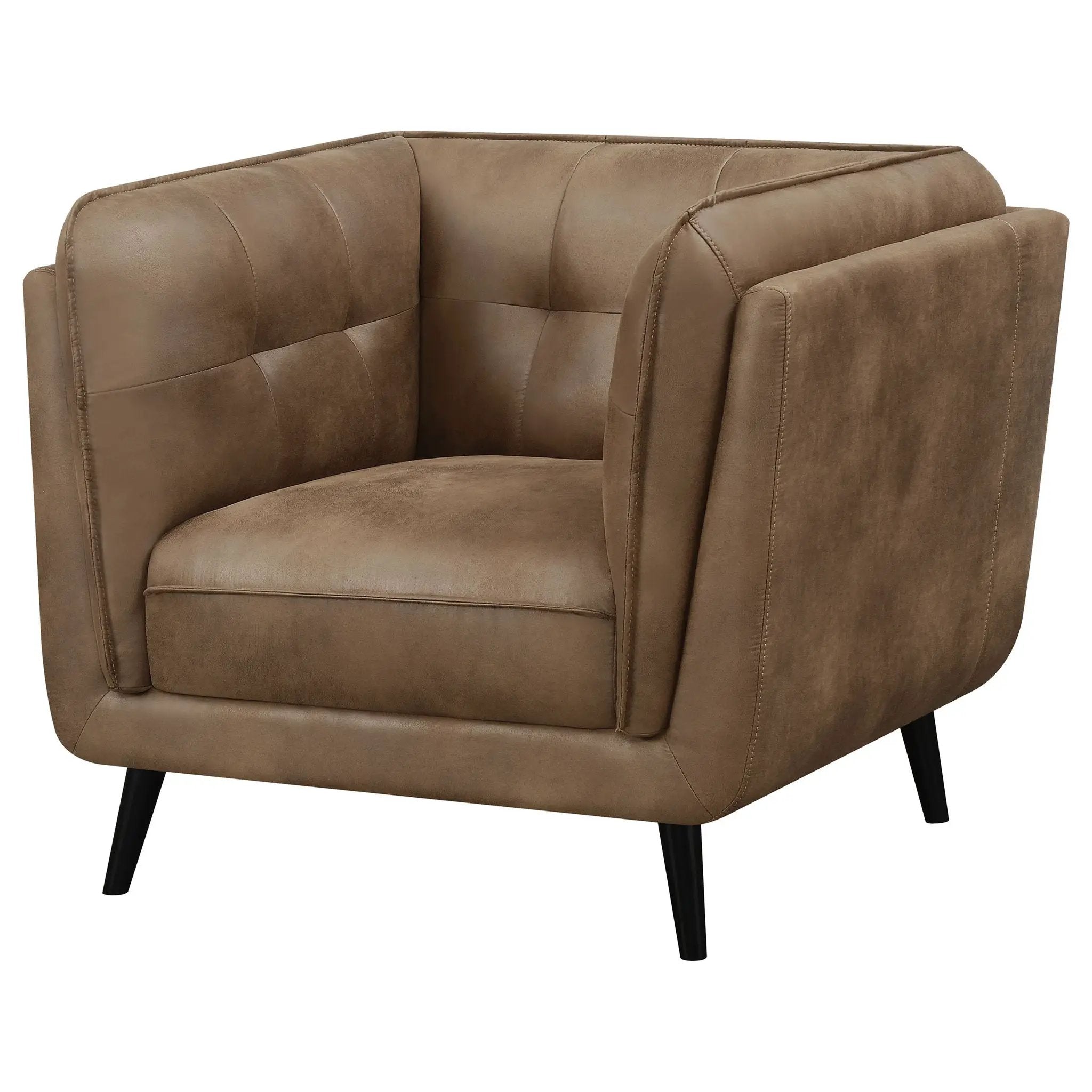 Maximillion - Tuxedo Arms Chair - Brown by HouseOfZazla