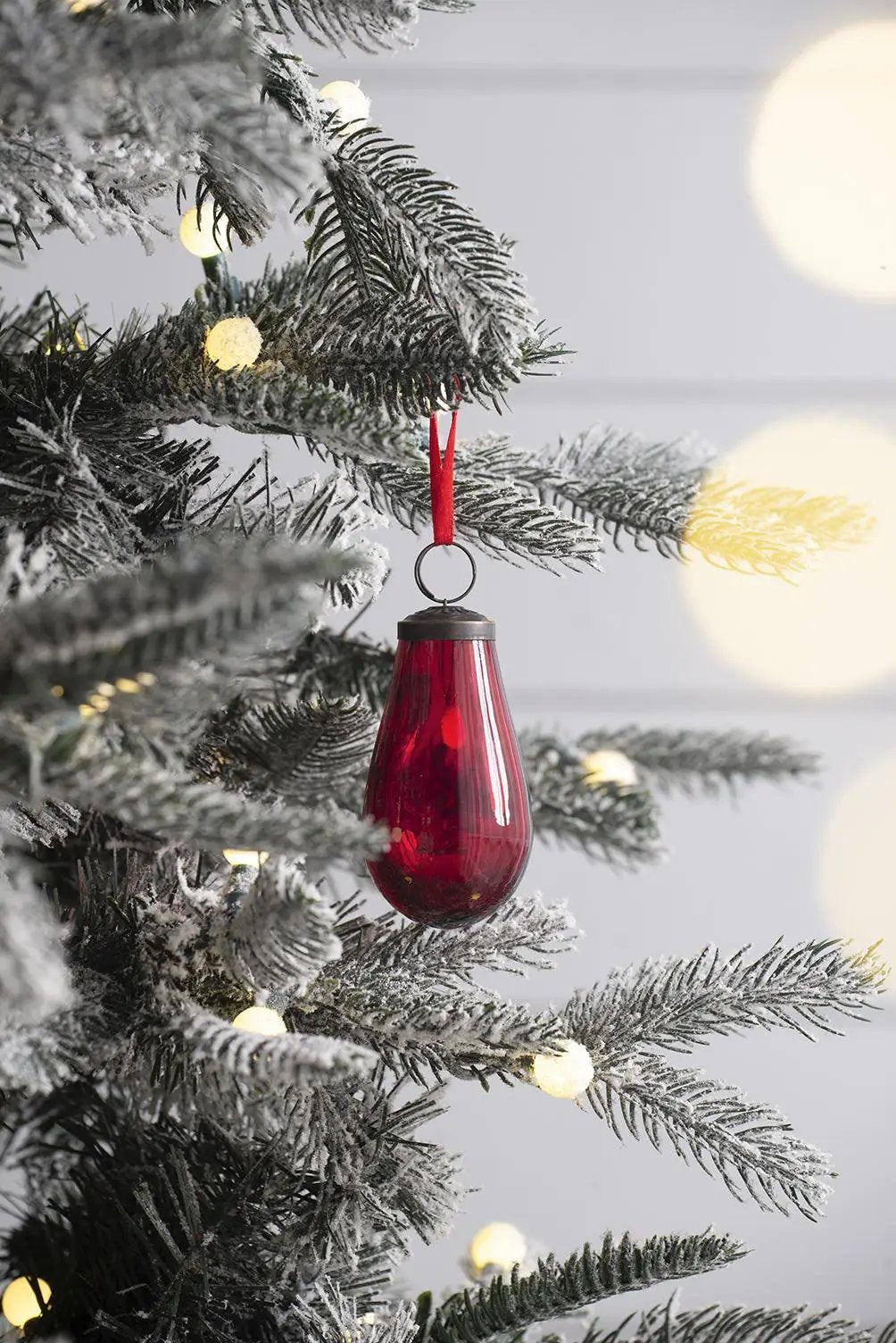 Luster Tear Drop Ornament, Glass Decorative Hanging Christmas Tree Ornaments For Holiday Party Decorations (Set of 12) by HouseOfZazla
