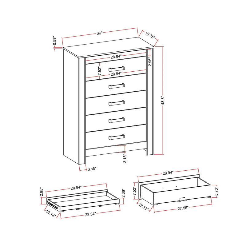 Lorenzo - Chest With Hidden Jewelry Compartment And Bar Handle - Silver by Unique Piece Furniture