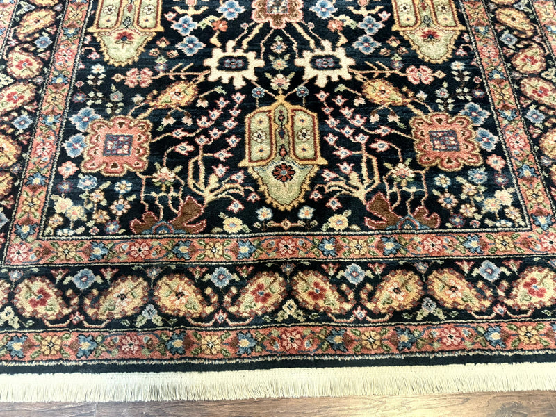 Karastan Rug 5.9 x 8.6, Chahar Mahal #604, Wool Vintage Discontinued Karastan Carpet by Jewel Rugs