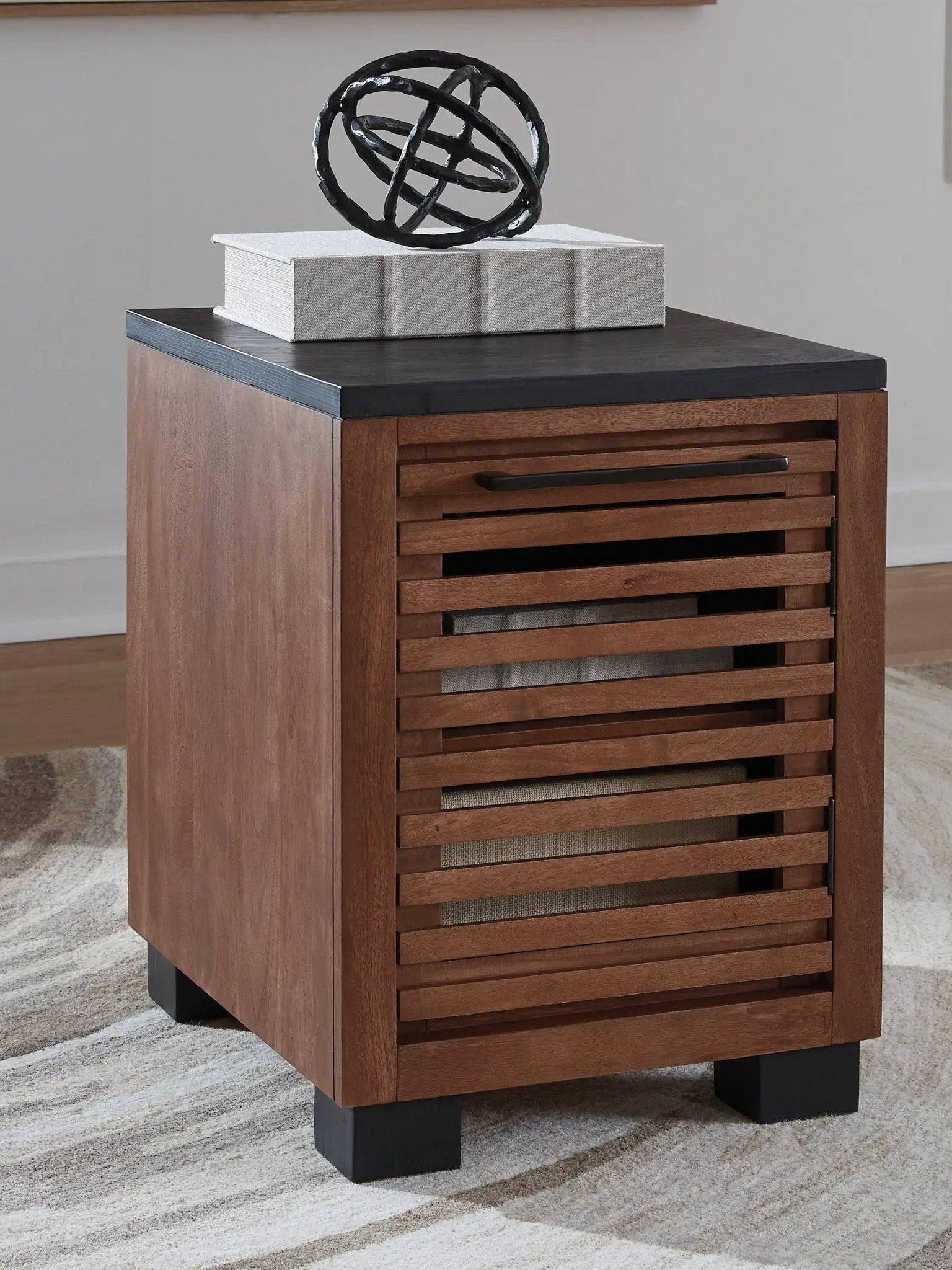 Kallari - Chair Side End Table - Warm Brown / Black by Unique Piece Furniture