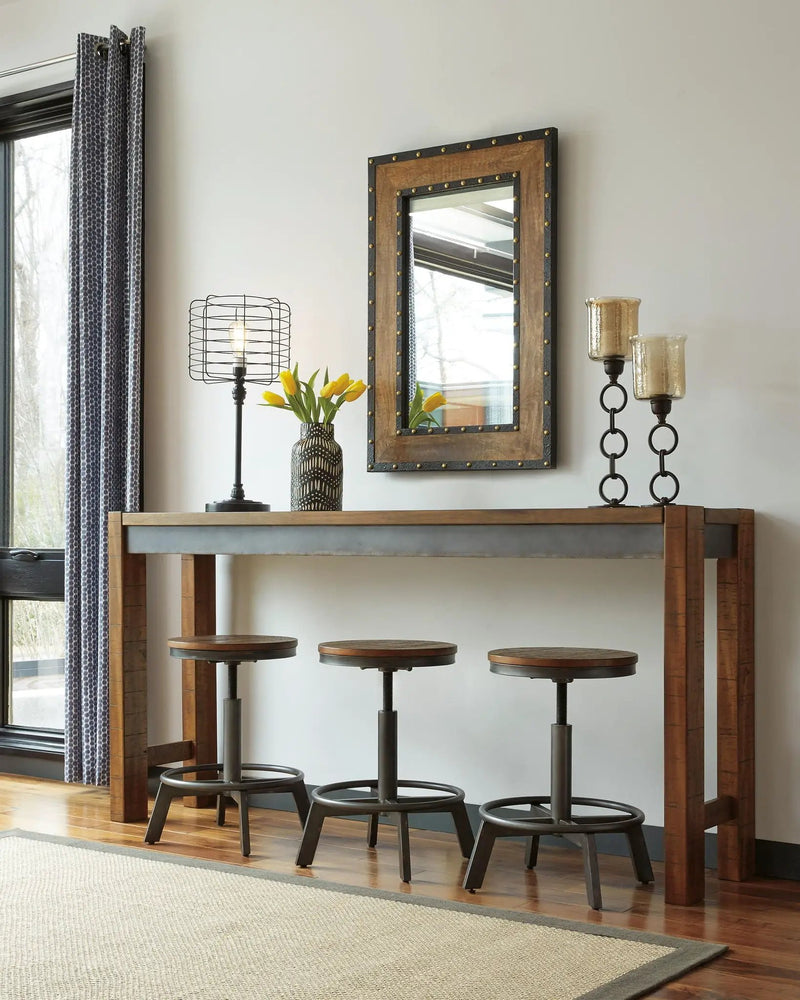 Torjin - Long Counter Table - Dark Brown by Unique Piece Furniture