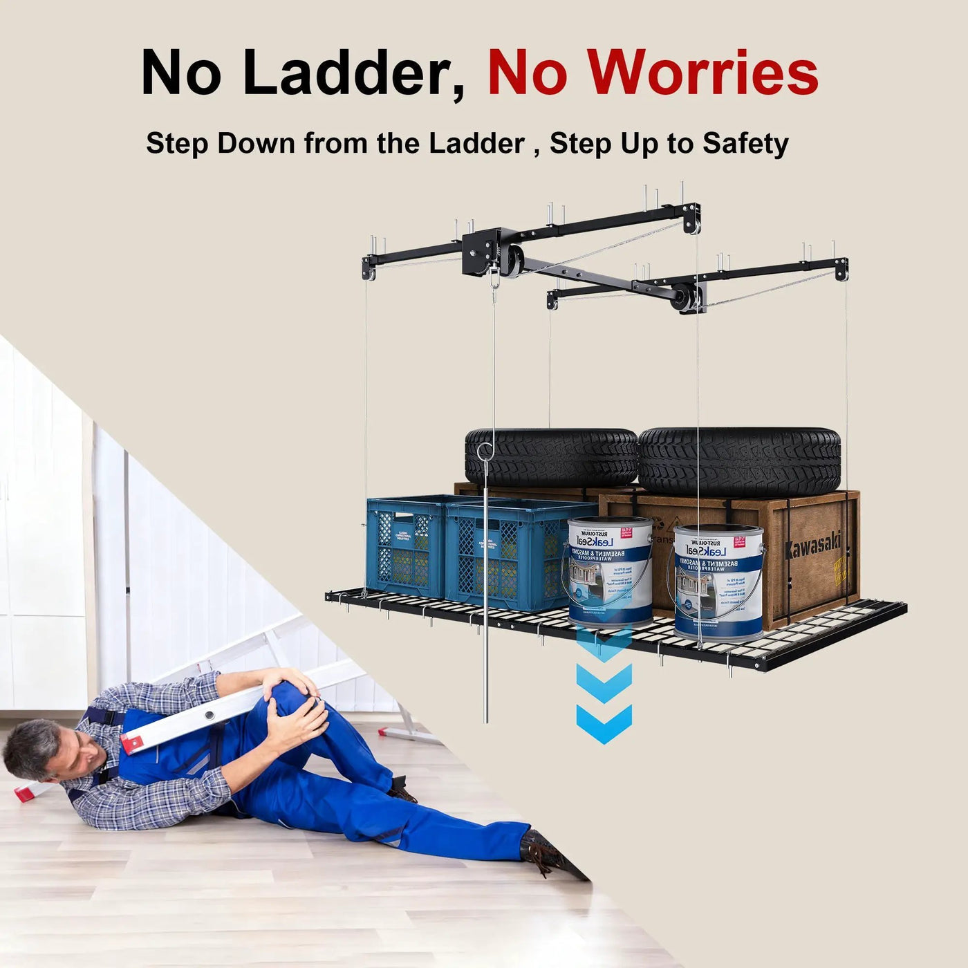 Overhead Garage Storage Rack by HouseOfZazla