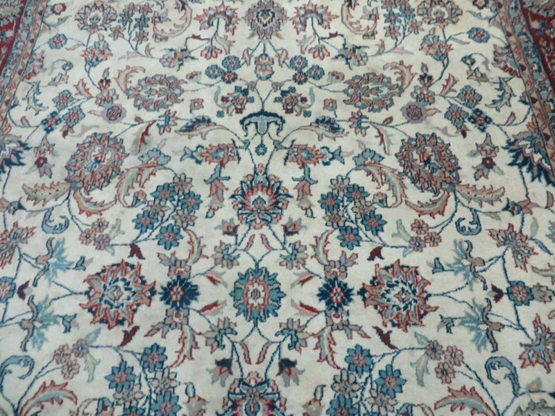 6' X 9' Vintage Handmade Fine Chinese Floral Oriental Wool Rug Carpet Beige by Jewel Rugs