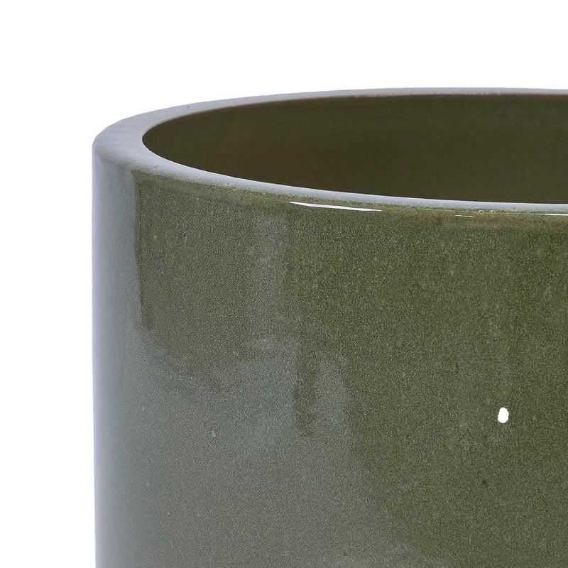 3 Pieces Ceramic Flowerpot Set - Antique Light Green by HouseOfZazla
