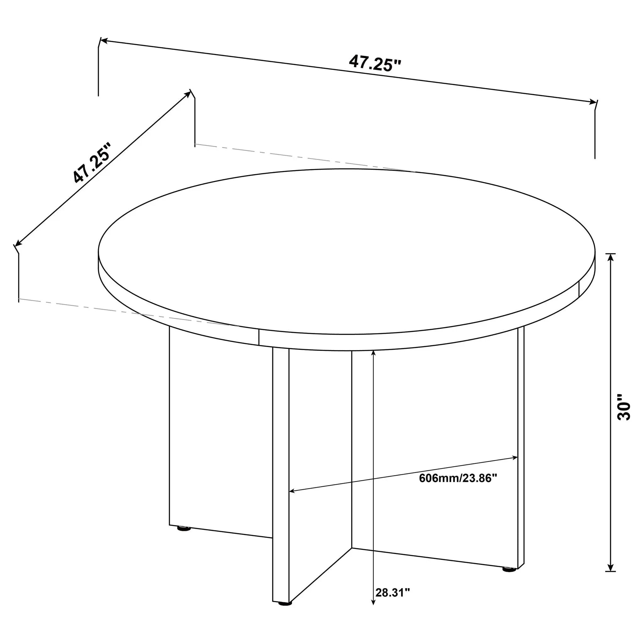 Jamestown Round 47-inch Composite Wood Dining Table Mango by Unique Piece Furniture