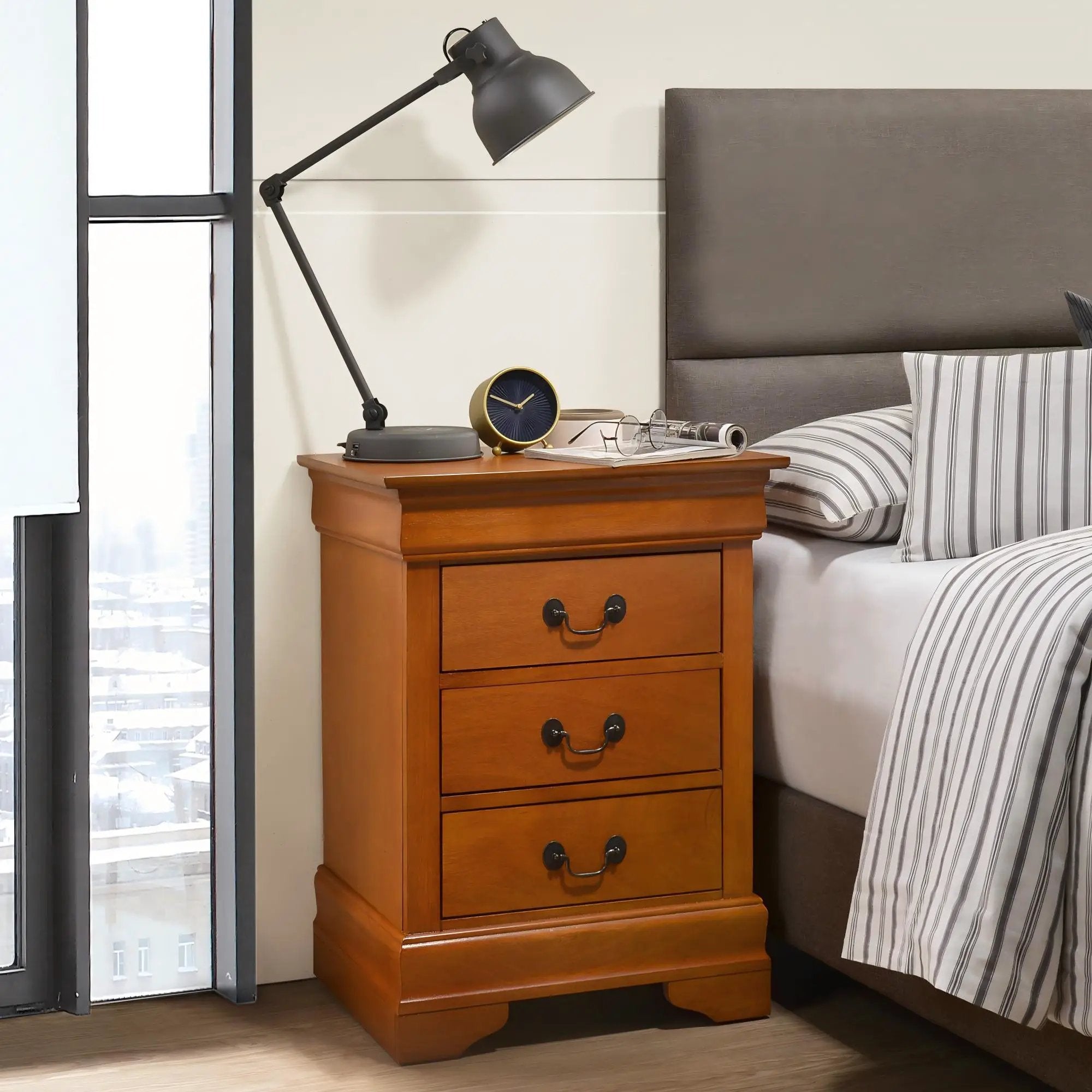 Louis Phillipe - Nightstand - Wood by Unique Piece Furniture