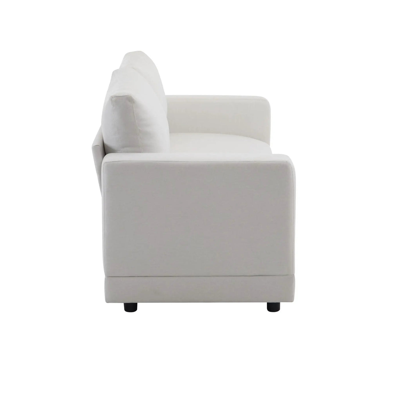 Modern Square Arm Sofa With Soft Fabric Upholstery, Deep Cushions by HouseOfZazla