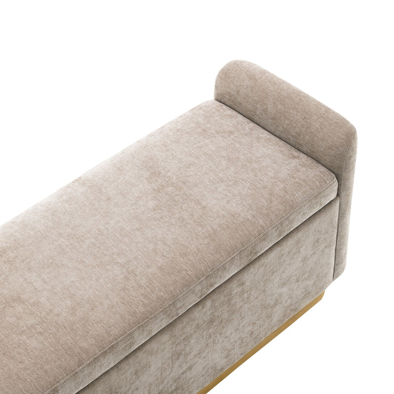 Upholstered Storage Bench With Safety Hinge by HouseOfZazla