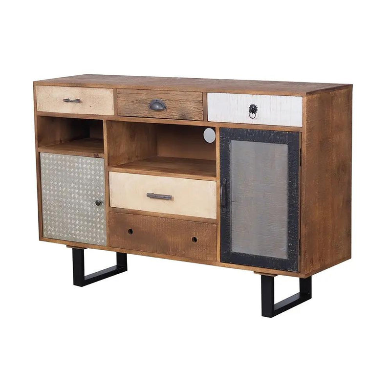 Rustic 2 Drawer Kitchen Island - Multi by HouseOfZazla