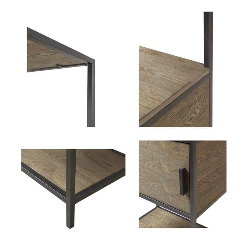 Darley - 3 Shelf Bookcase With Storage Cabinet - Gray by Unique Piece Furniture