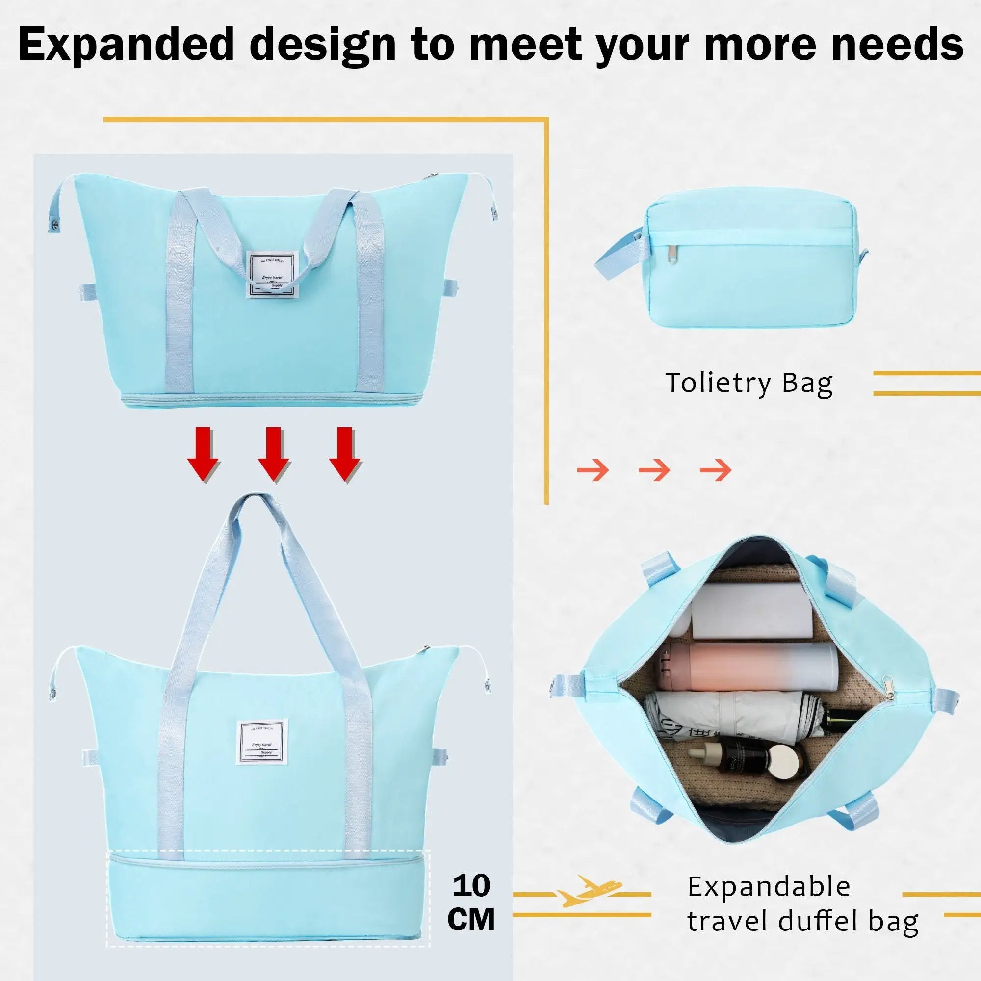 2 Piece Luggage Set With Bags Expanable Spinner Wheels ABS Lightweight Suitcase With Tsa Lock 20" / 28" by HouseOfZazla