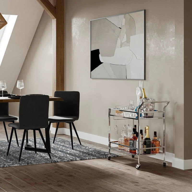 Watts - Bar Cart - Chrome by Unique Piece Furniture