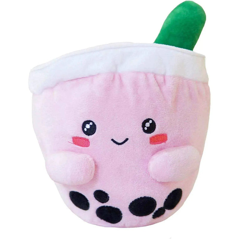 ABC Boba Tea Plush Pink Berry Cute Stuffed Animal Toy 10" by Selzalot