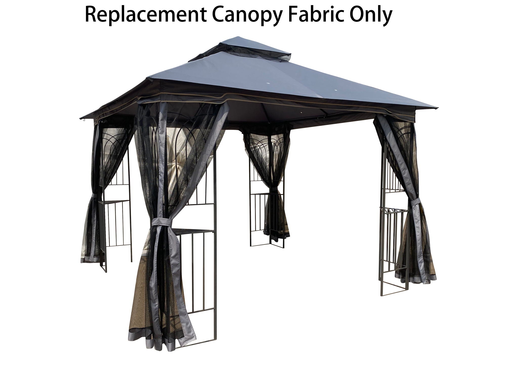 Patio Double Roof Gazebo Replacement Canopy Top Fabric by Unique Piece Furniture