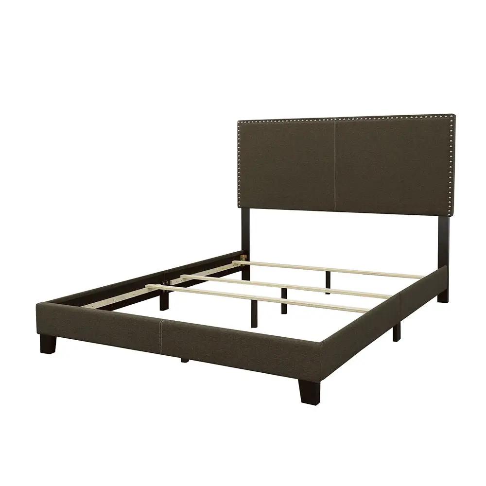 Boyd Upholstered Queen Panel Bed Charcoal by Unique Piece Furniture