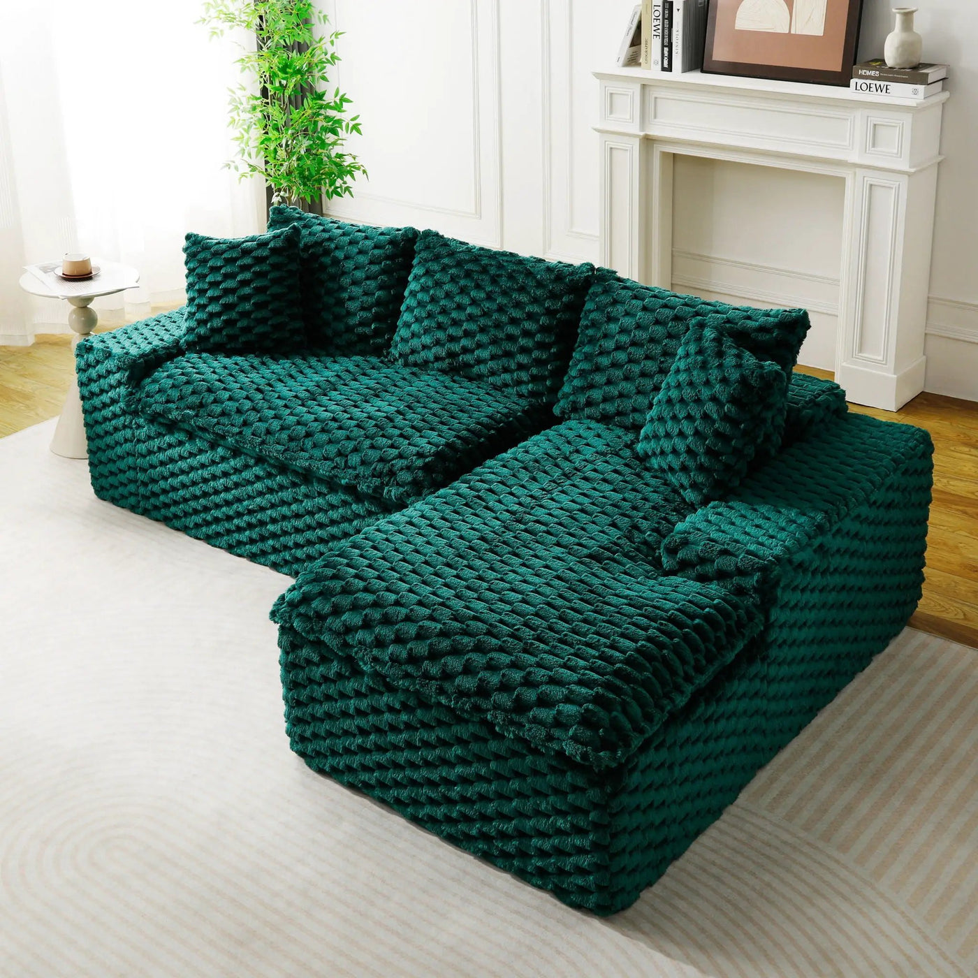 Modular Sofa, Convertible Twin Seat With Chaise Lounge by Unique Piece Furniture