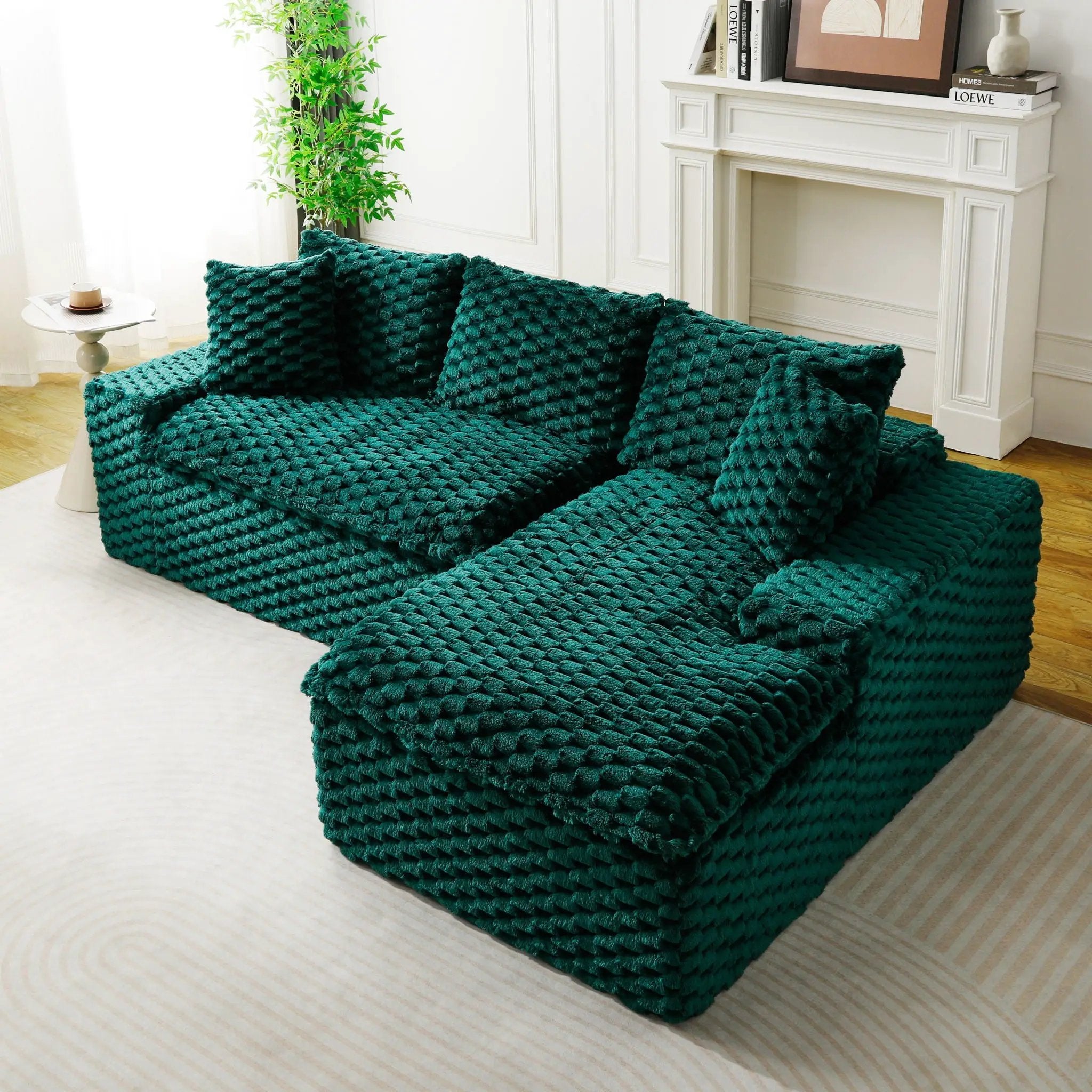 Modular Sofa, Convertible Twin Seat With Chaise Lounge by Unique Piece Furniture
