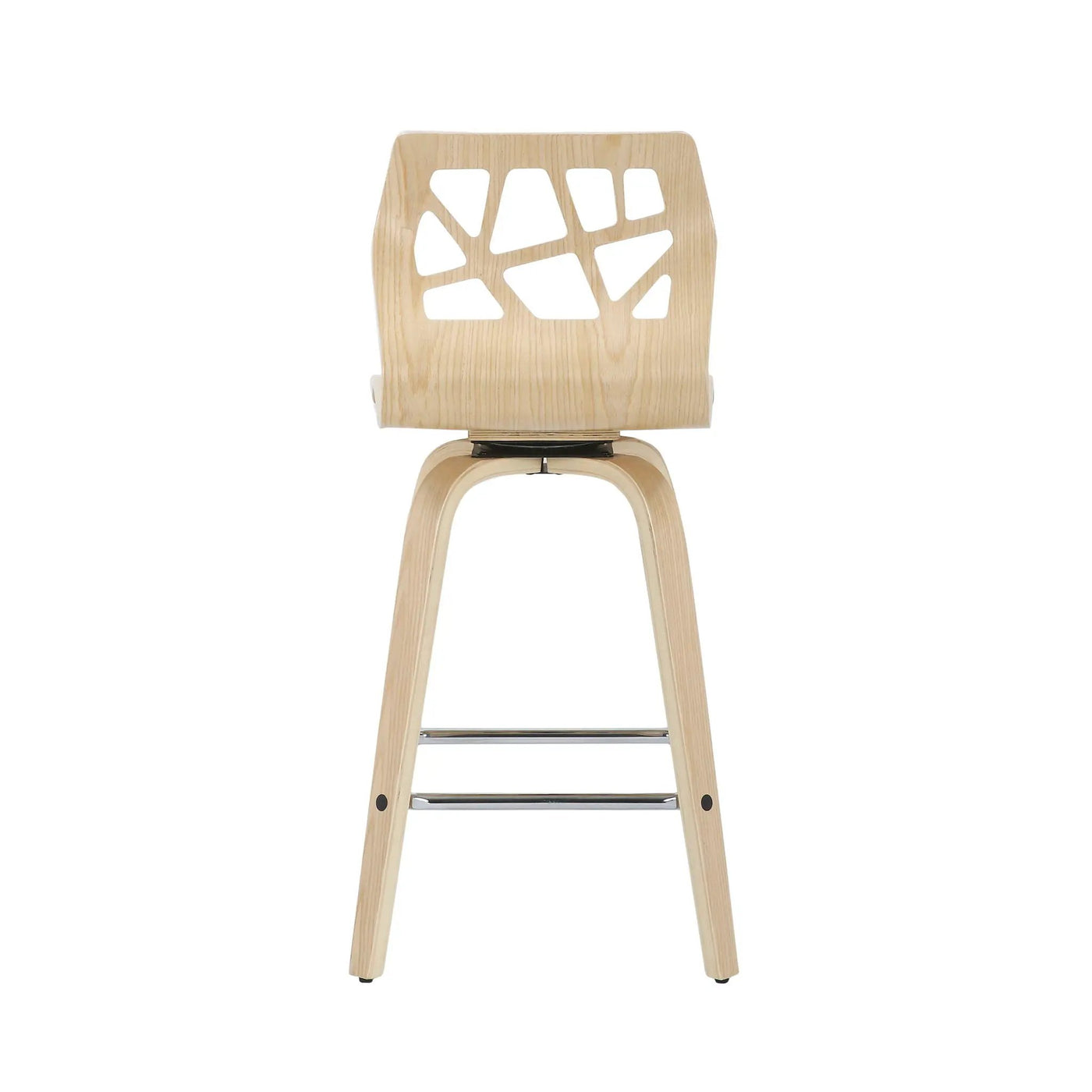 Folia - Mid Century Modern Counter Stool With Footrest (Set of 2) by HouseOfZazla