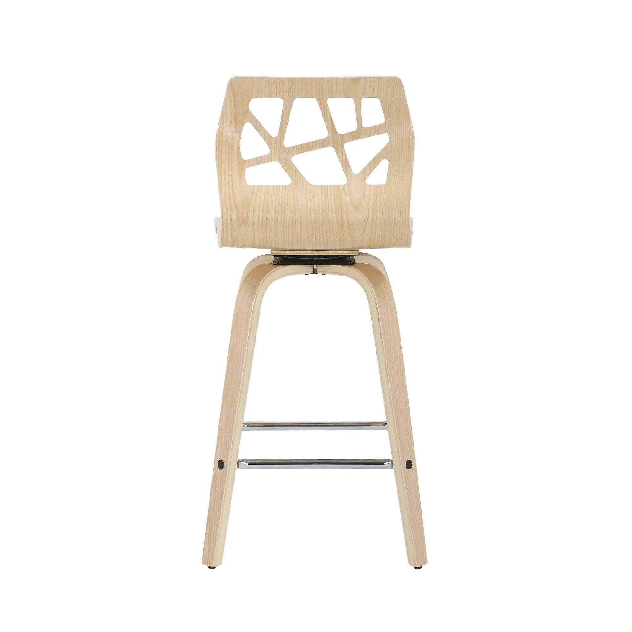 Folia - Mid Century Modern Counter Stool With Footrest (Set of 2) by HouseOfZazla