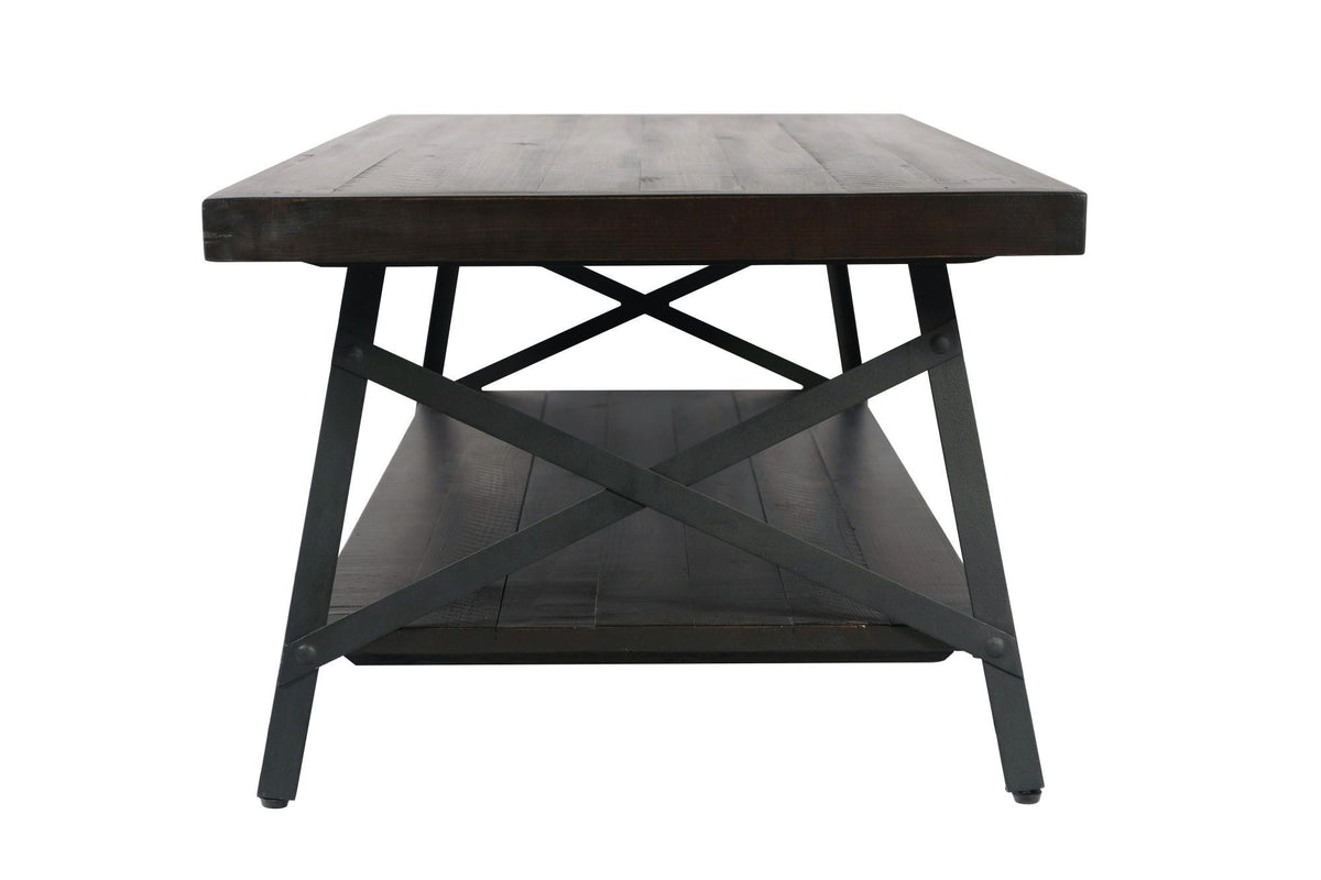 Modern Rustic Style Coffee Table with Spacious Top - Light or Dark Brown, photo 8 of 12