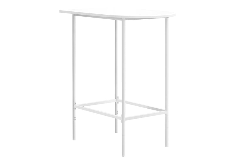 Modern Rectangular Bar Table with Metal Legs - White, photo 2 of 4
