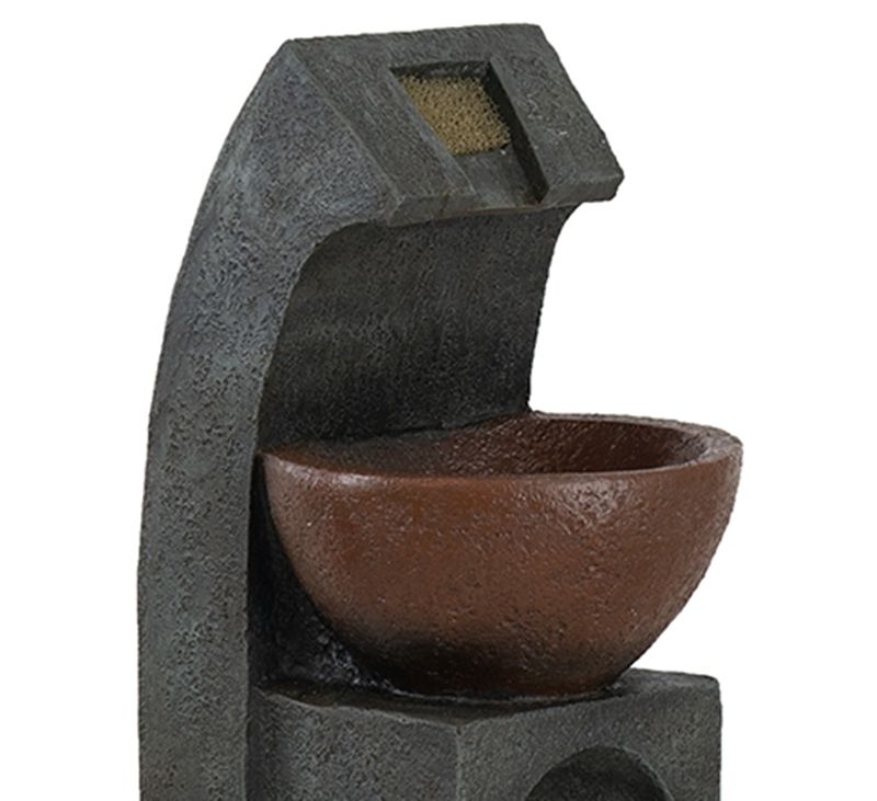 Sculptural Water Fountain With Bowl Basin, Light And Pump, photo 4 of 8