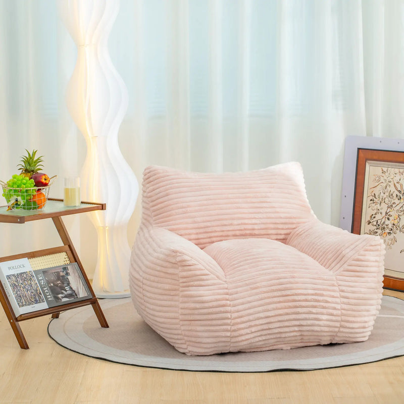 Oversized Comfy Bean Bag Chair for Adults with Armrests by HouseOfZazla