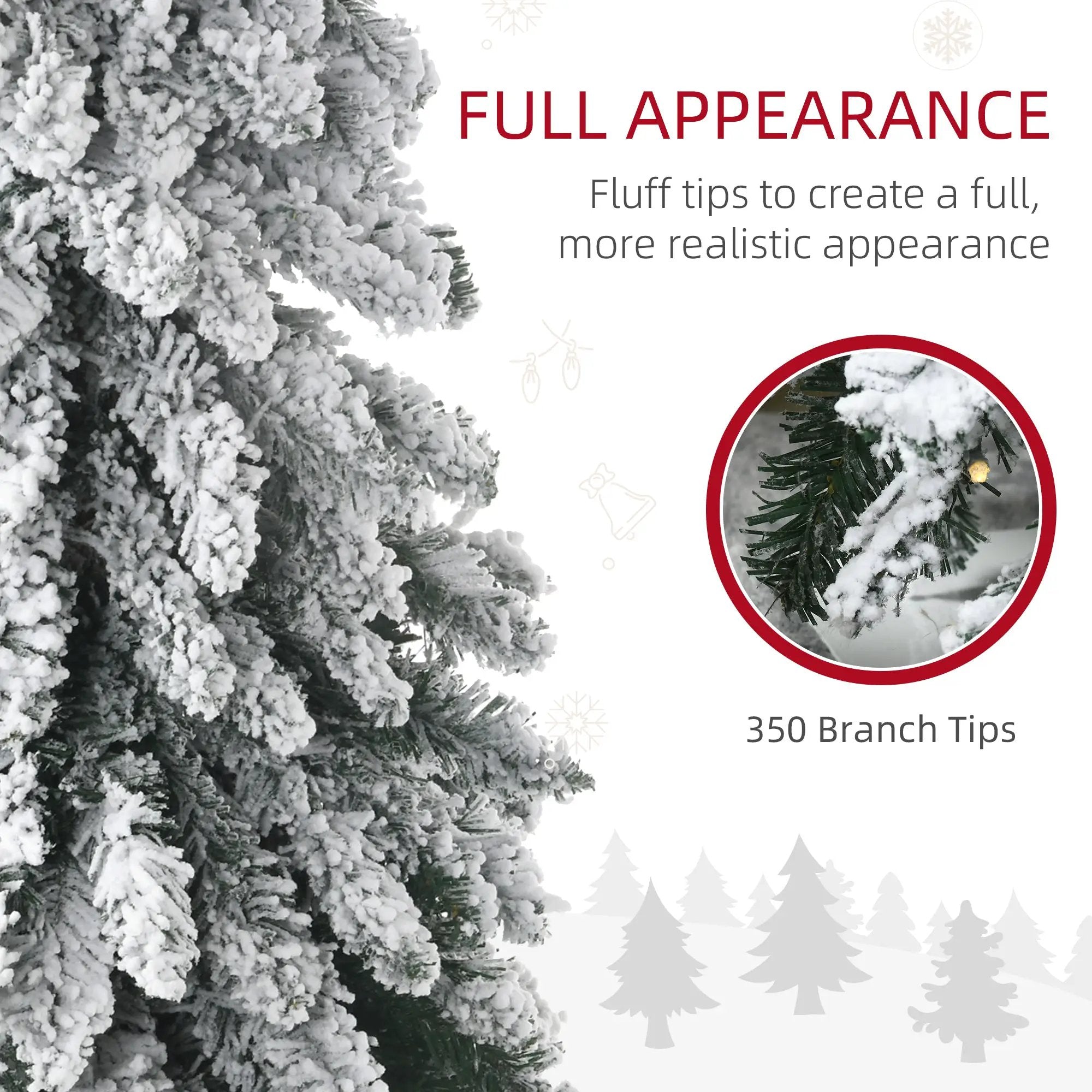 HOMCOM 7ft Tall Prelit Pencil Artificial Christmas Tree by HouseOfZazla