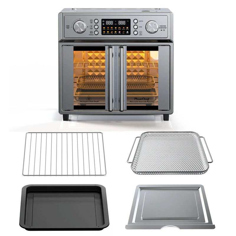 PlumChef 26QT Large Capacity French Double-Door Air Fryer Convection Toaster Oven by HouseOfZazla