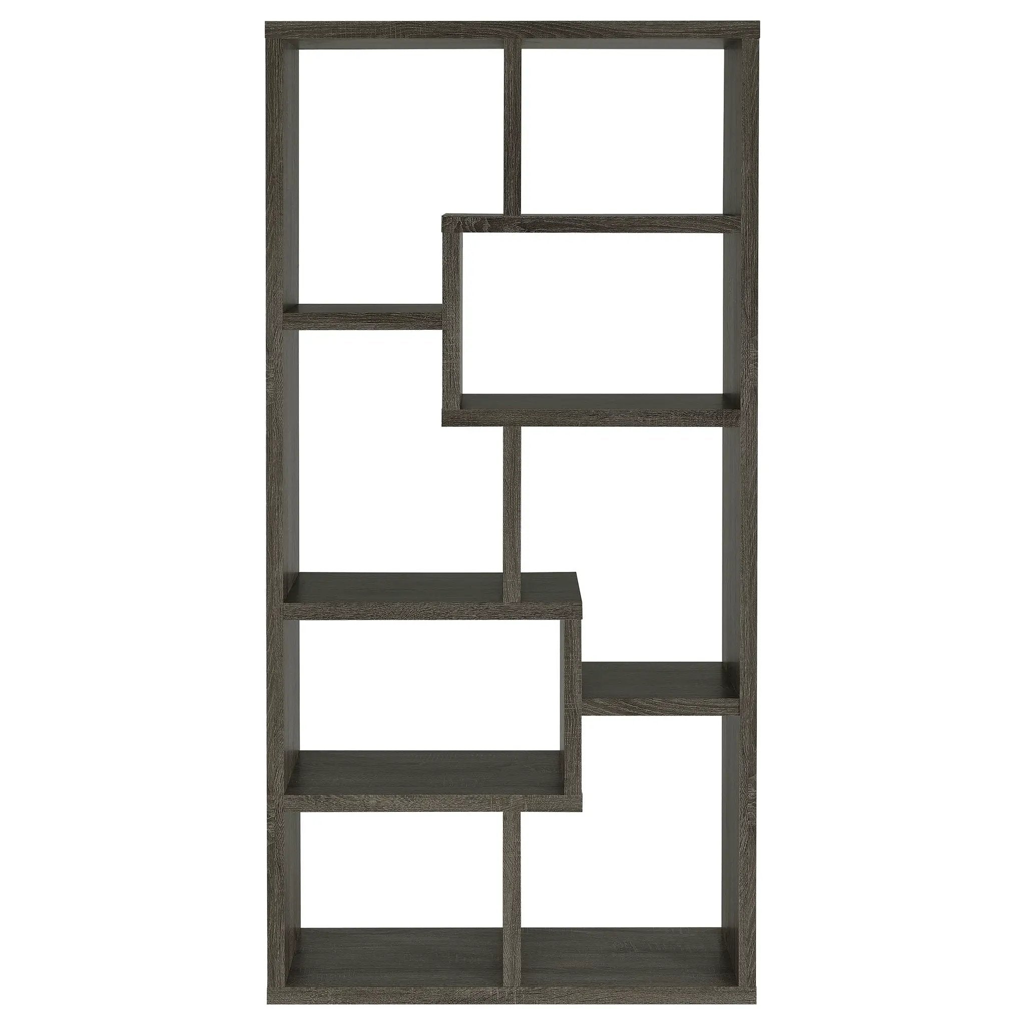 Theo 71-inch 6-shelf Bookshelf Weathered Grey by Unique Piece Furniture