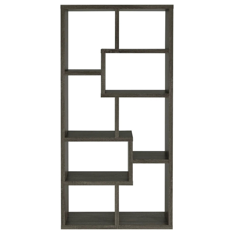 Theo 71-inch 6-shelf Bookshelf Weathered Grey by Unique Piece Furniture