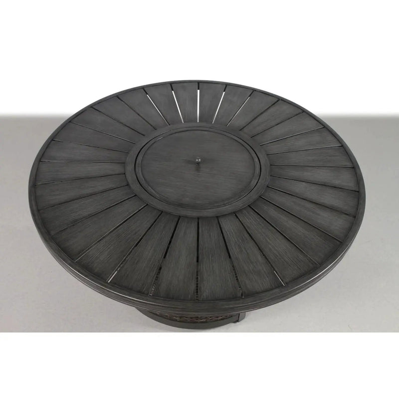 Patio Seating Group For 4 With Cushions And Fire Pit Table - Brown by HouseOfZazla