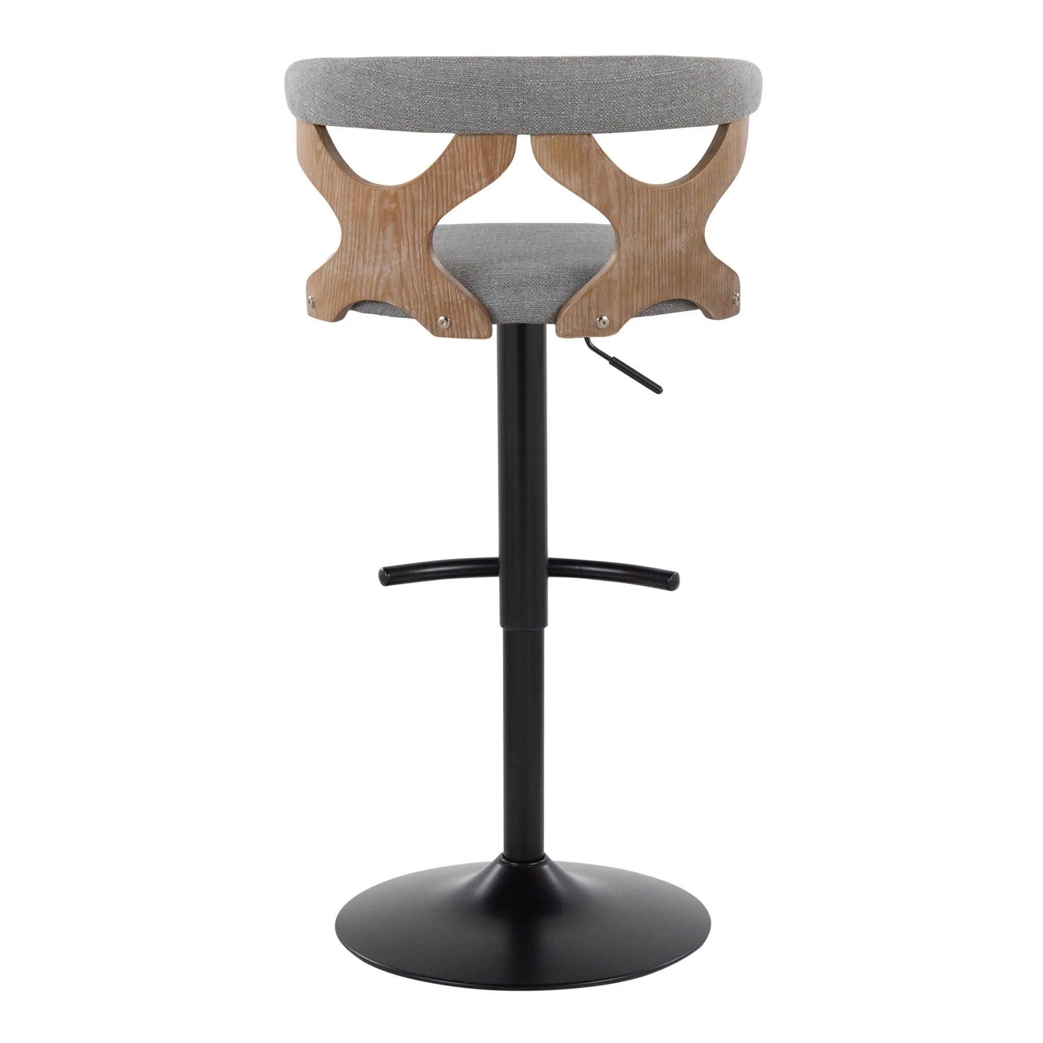 Gardenia - Contemporary Adjustable Barstool & Swivel With Rounded T Footrest (Set of 2) by Unique Piece Furniture