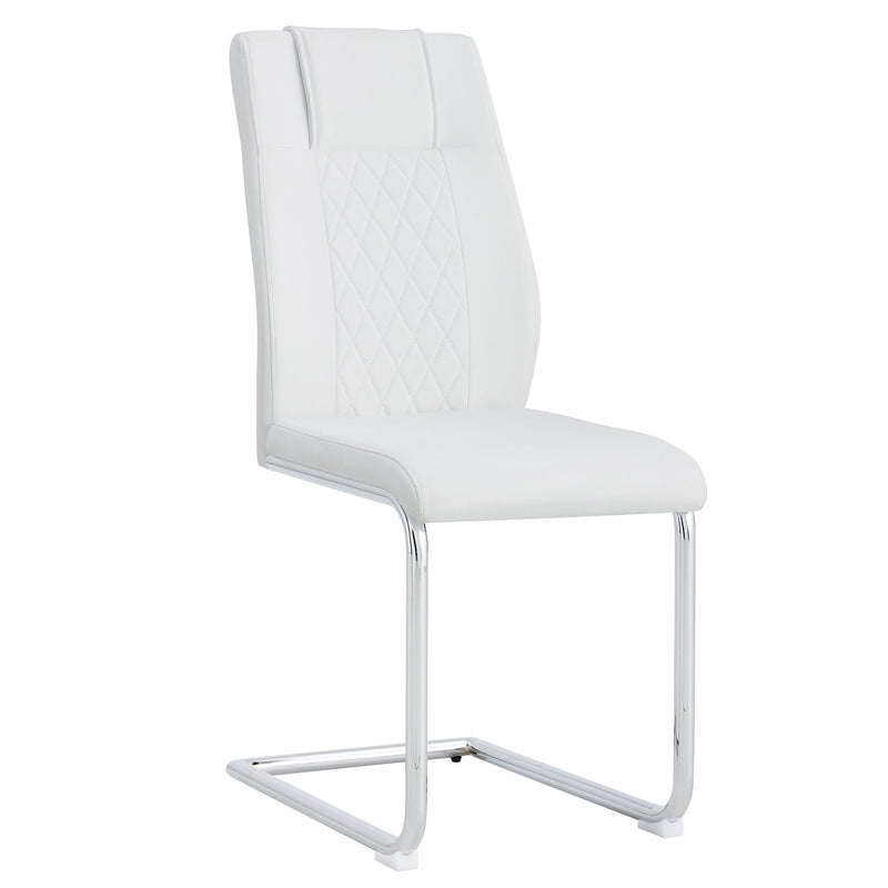 Modern Dining Chairs With Padded Seat, Metal Legs by Unique Piece Furniture