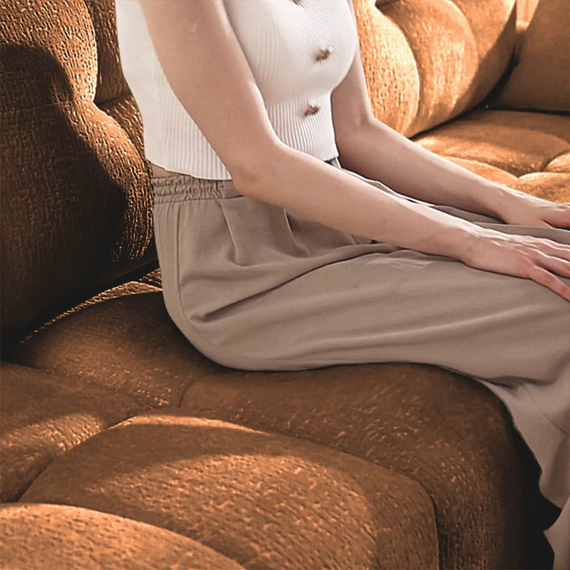 Sofa Set With Ottoman And Pillows, Textured, High Resilience Cushions by Unique Piece Furniture