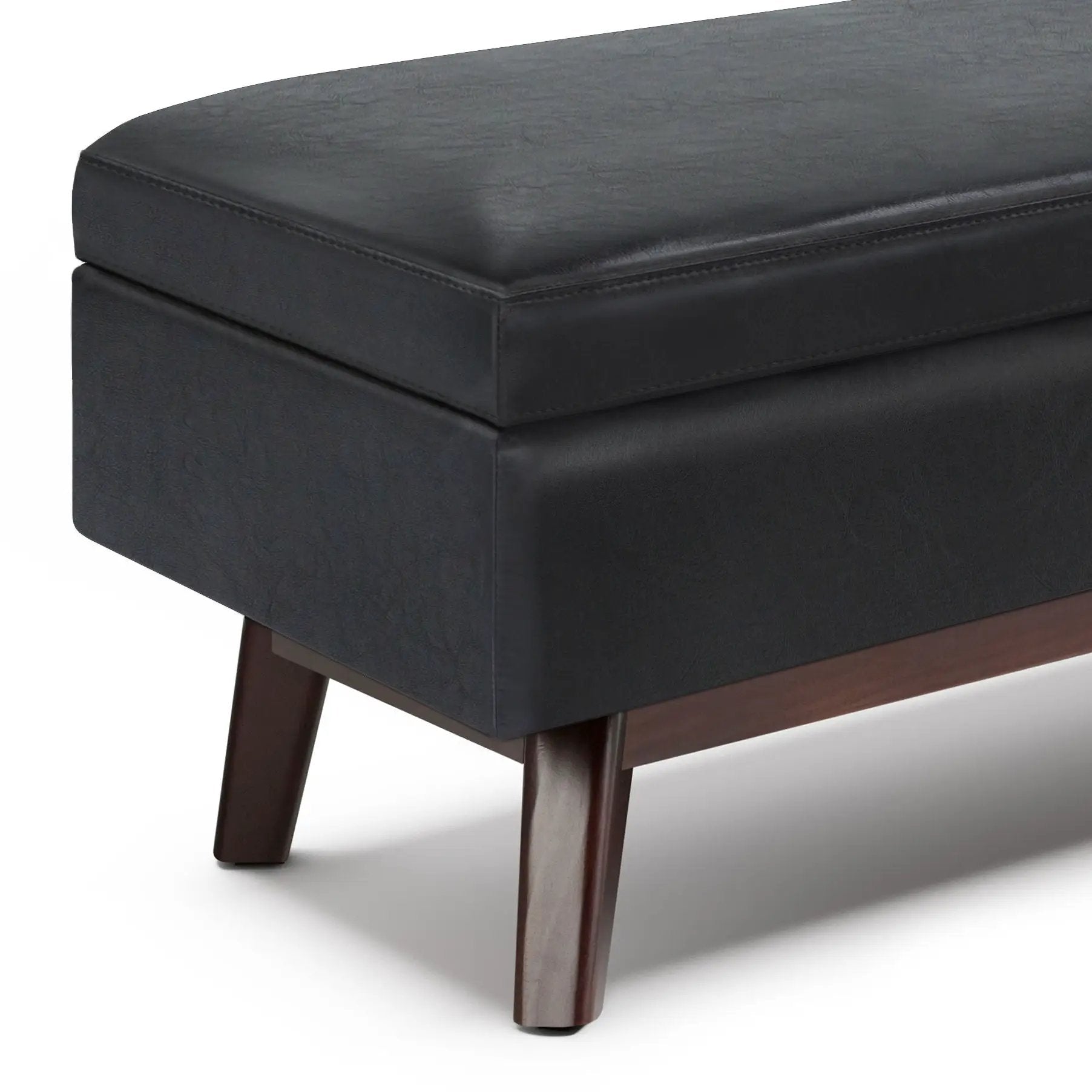 Owen - Rectangular Storage Ottoman - Midnight Black by Unique Piece Furniture