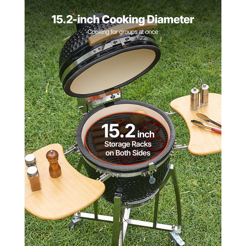 Charcoal Smoker and Grill, 18" Kamado by HouseOfZazla