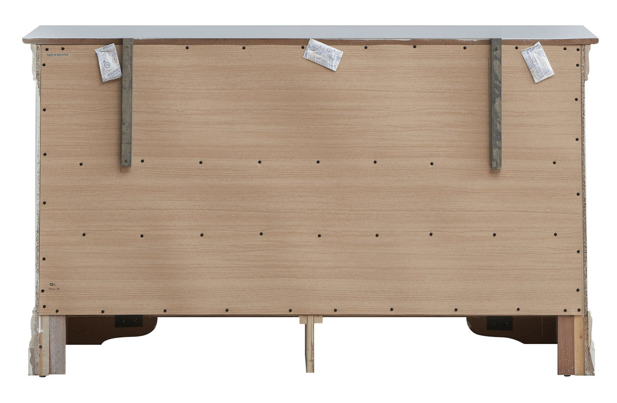 Lorana Dresser with Faux Crystal Drawer Pulls - Gray or Pearl Silver, photo 6 of 13
