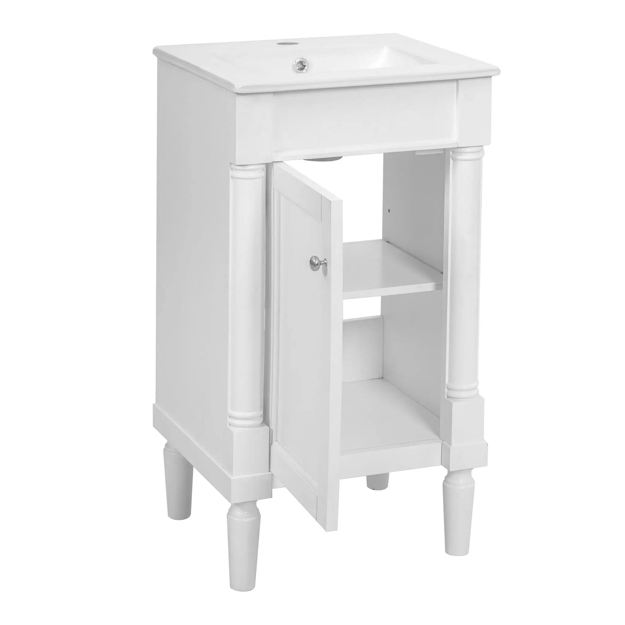 French Style Bathroom Cabinet With Sink, Adjustable Shelf by Unique Piece Furniture