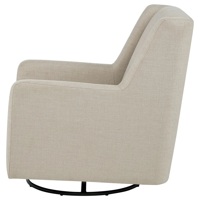 Sorrel Fabric Upholstered Swivel Glider Arm Chair Latte by Unique Piece Furniture